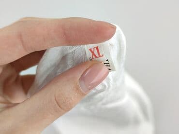 biale szerokie jeansy: Spodnie materiałowe damskie, rozmiar XL — 4