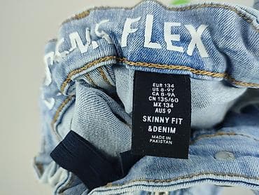 stradivarius crop top: Spodnie jeansowe, H&M, 9 lat, 128/134, stan - Bardzo dobry — 4