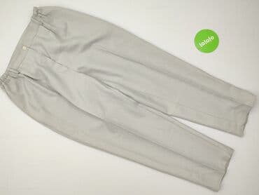 szare szerokie jeansy: Spodnie materiałowe damskie, rozmiar M — 2