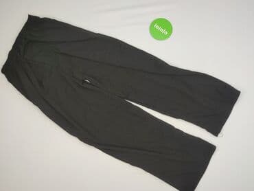 spodnie z wysokim stanem czarne eleganckie: Material trousers for women, size XL — 3