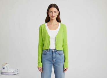 sweter z dekoltem v h m: H&M Divided, Kardigan damski, rozmiar M — 7