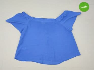 niebieska bluzki z krótkim rękawem: New Look, Bluzka damska, rozmiar M — 4