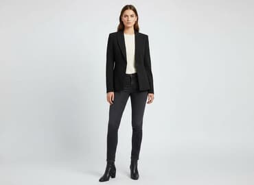 kamizelka garniturowa czarna damska: Marynarka damska, rozmiar S — 7