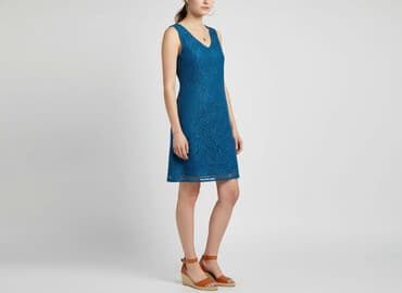 sukienka midi na wesele koronka: Sukienka damska, rozmiar S — 5