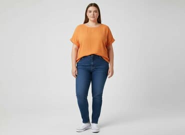 koszulki z długim rękawem damskie boss orange: T-shirt damski, rozmiar 9XL — 1