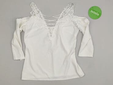 biala bluzka na jedno ramie: Bluzka damska, rozmiar S — 2