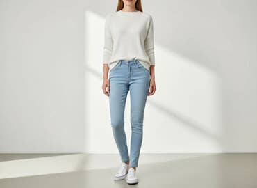 jeansy obcisłe damskie: Skinny, Jeansy damskie, rozmiar S — 1