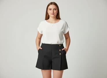 skórzane spodenki damskie: Emery Rose, Szorty damskie, rozmiar 2XL — 7