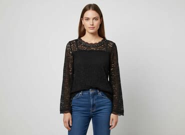 biale bluzki z gipiurą: Promod, Bluzka damska, rozmiar S — 6