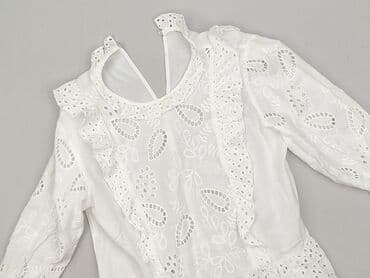 bluzki z bufiastymi rękawami białe: Women's blouse, size S — 2