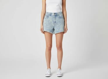 woskowane jeansy z wysokim stanem: Shein, Szorty damskie, rozmiar XS — 6