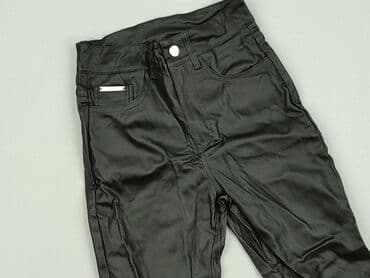 winylowe spodnie pull and bear: Spodnie materiałowe damskie, rozmiar XS — 1