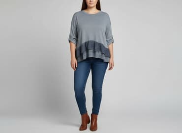 sweter piórkowy na drutach: Bluzka damska, rozmiar 3XL — 6