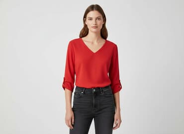 reserved czerwona bluzki: Warehouse, Bluzka damska, rozmiar L — 6