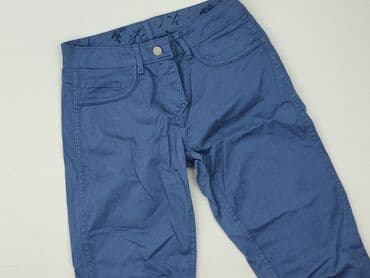 granatowe chinosy damskie: Denim, Spodnie materiałowe damskie, rozmiar S — 1