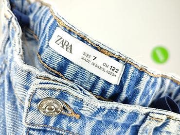 szary top zara: Spodnie jeansowe, Zara, 7 lat, 122, stan - Bardzo dobry — 4