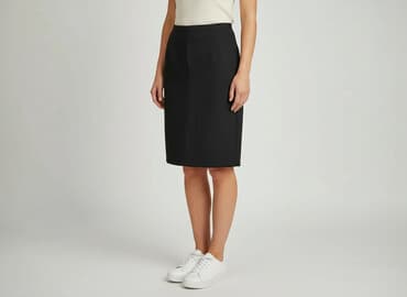 czarne prosta spódnice midi: Spódnica damska, rozmiar M — 6