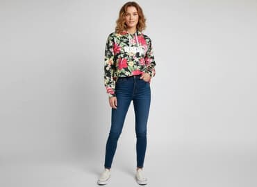 świąteczne bluzy dla całej rodziny: Bluza z kapturem damska, rozmiar L — 1