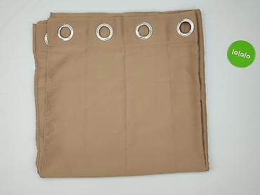 Dekoracje do domu: Zasłona na przelotkach – beżowa - Typ: zasłona gotowa na karnisz — 2