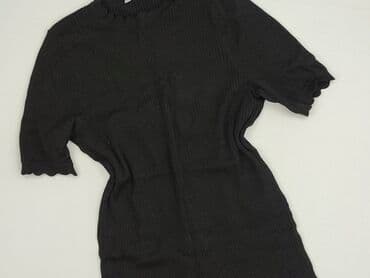czarne t shirty damskie w serek: H&M, T-shirt damski, rozmiar S — 1