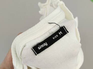 biała obcisła koszulka: Sinsay, Bluzka damska, M — 4