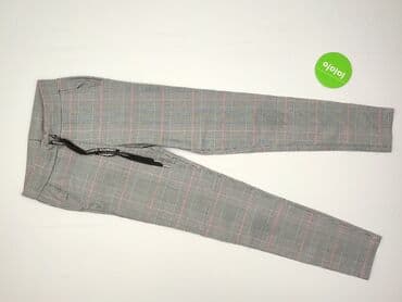 jakie rajstopy do bialej sukienki: Material trousers for women, size S (EU 36) — 2