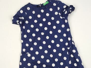 koszula z bufiastymi rękawami zara: Sukienka, Benetton, 1.5-2 lat, 86-92 cm, stan - Bardzo dobry — 1