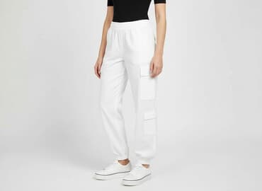 spodnie cargo białe: C&A, Spodnie cargo damskie, rozmiar S — 8