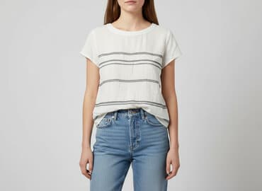 koszulka damska z haftem parzenica: Women's blouse, size M — 1