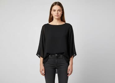 bluzki basic czarne: CAMAIEU, Bluzka damska, S — 7