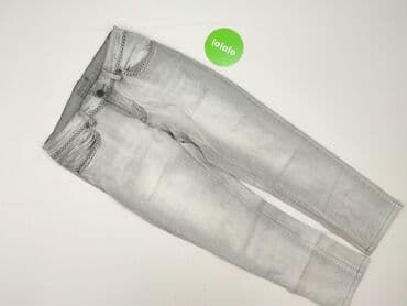 szare szerokie jeansy: Denim, Jeansy damskie, rozmiar S — 2