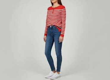 bluzka z długim rękawem tommy hilfiger damska: Tom Tailor, T-shirt damski, rozmiar L — 1