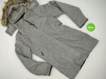 biała kurtka zimowa 4f: Parka damska, rozmiar L — 2