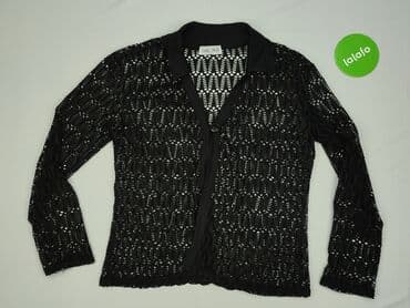 sweter z tiulowymi rękawami: Kardigan damski, rozmiar M — 2