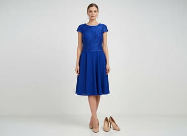 sukienka midi na wesele koronka: Numoco, Sukienka damska, rozmiar M — 8