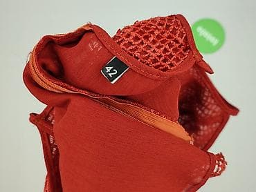 inne: Ceglany, ażurowy komplet damski – bolerko + top na ramiączkach - — 6