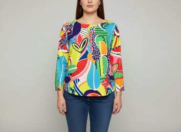 kolorowa bluzka damska: Bluzka damska, rozmiar XL — 7