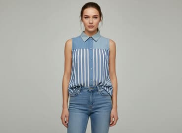 bluzki jeansowe: Bluzka damska, rozmiar S — 6