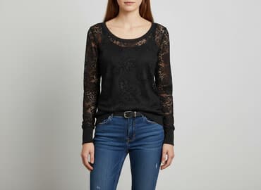 koronkowy top pod marynarkę: Bluzka damska, M — 7