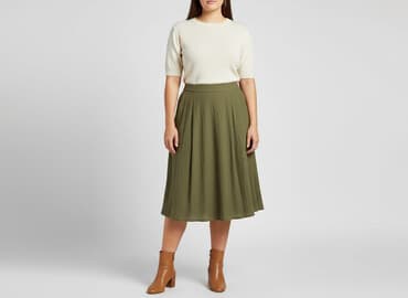 spódnice plisowane oliwkowa: Marks & Spencer, Spódnica damska, rozmiar XL — 8