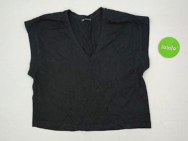 bluzki czarne basic: Zara, Top damski, rozmiar XL — 2