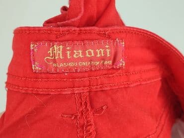 krótkie jeansowe spodenki z wysokim stanem podarte: Miaoni, Szorty damskie, rozmiar S — 4