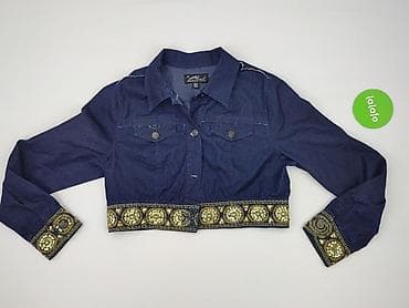jeansy patchworkowe: Kurtka jeansowa damska, rozmiar S — 2
