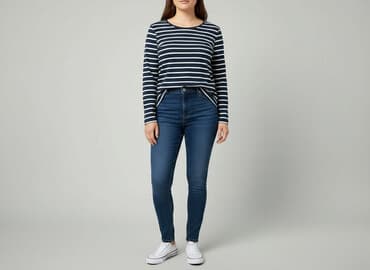 koszula wiya w paski: Marine, Bluzka damska, rozmiar 2XL — 8