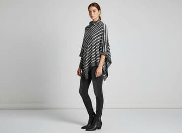 stradivarius kurtki puchowe: Stradivarius, Ponczo damskie, rozmiar S — 6