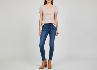 koszulka na ramiączkach jedwabna: Vila, T-shirt damski, rozmiar L — 7