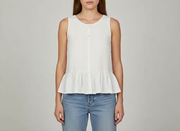 biała bluzka do garnituru: Women's blouse, size S — 1