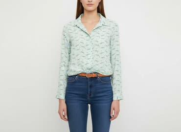 bluzka kolor miętowy: Stradivarius, Women's blouse, size M — 1