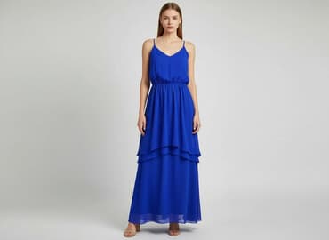 sukienka maxi z rozcięciem na wesele: Sukienka damska, rozmiar S — 1