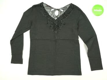czarne eleganckie bluzki plus size: AWSARRE, Bluzka damska, rozmiar M — 3